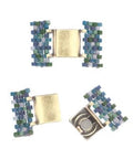 (CYM-D11-012443-AB) CYMBAL AXOS II-DELICA MAG CLASP ANT. BRASS PLATE (1 SET) CYMBAL METAL CLASP