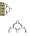 (CYM-M80-012234-SP) CYMBAL LAKOS III-8-0 BEAD ENDING ANT. SILVER PLATE (2 PCS) LAKOS III-8/0 BEAD ENDING ANT. SILVER PLATE