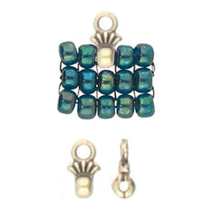 (CYM-M80-012326-AB) CYMBAL PIPERI II-TILA BD ENDING ANT. BRASS PLATE (4 PCS) CYMBAL METAL BEADS