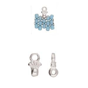 (CYM-M80-012326-SP) PILOS-8-0 BEAD ENDING SILVER ANTIQUE (4 PCS) PILOS-8/0 BEAD ENDING 24K GOLD PLATE