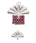 (CYM-M80-012510-SP) CYMBAL SITIA-8-0 BEAD ENDING ANT. SILVER PLATE (2 PCS) CYMBAL METAL FINDINGS