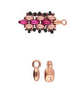 (CYM-SD-012204-RG) CYMBAL VOURKOTI-SUPERDUO BEADEND ROSE GOLD PLATE (4 PCS) VOURKOTI-SUPERDUO BEADEND ROSE GOLD PLATE