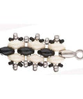 (CYM-SD-012204-SP) CYMBAL VOURKOTI-SUPERDUO BEADEND ANT. SILVER PLATE (4 PCS) VOURKOTI-SUPERDUO BEADEND ANT. SILVER PLATE