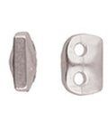 (CYM-SD-012356-SP) CYMBAL VITALI-SUPERDUO BEAD SUB ANT. SILVER PLATE (6 PCS) VITALI-SUPERDUO BEAD SUB ANT. SILVER PLATE