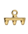 (CYM-SD-012434-GP) CYMBAL ROZOS III-SUPERDUO BD END 24K GOLD PLATE (2 PCS) CYMBAL BEADS ROZOS III-SUPERDUO BD END 24K GOLD PLATE