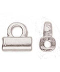 (CYM-TL-012230-SP) CYMBAL SOROS-TILA BEAD ENDING ANT. SILVER PLATE (4 PCS) CYMBAL ENDING