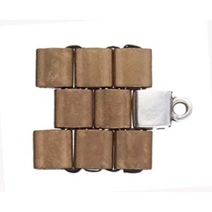 (CYM-TL-012359-SP) CYMBAL PIPERI-TILA BEAD ENDING ANT. SILVER PLATE (4 PCS) CYMBAL BEAD COMPONENTS