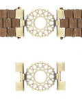 (CYM-TL-012511-AB) CYMBAL DETIS-TILA BEAD CONNECTOR ANT. BRASS PLATE (2 PCS) DETIS-TILA BEAD CONNECTOR ANT. BRASS PLATE