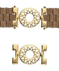 (CYM-TL-012511-GP) CYMBAL DETIS-TILA BEAD CONNECTOR 24K GOLD PLATE (2 PCS) DETIS-TILA BEAD CONNECTOR 24K GOLD PLATE