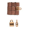 (CYM-TL-012539-RG) CYMBAL PIPERI-TILA BEAD ENDING ROSE GOLD PLATE (4 PCS) PIPERI-TILA BEAD ENDING ROSE GOLD PLATE