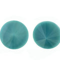 (MR14-RV057) DK. TURQOUISE CZECH RIVOLI 14MM MATUBO (2PCS) CZECH RIVOLI 14MM