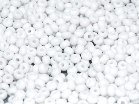 Czech Seed Beads 6/0 Chalk White (25 GMS) 03050 CZECH SEED BEADS 6/0 CHALK WHITE