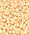 (CSB6-03050-14413) CZECH SEED BEADS 6-0 CHALK WHITE CHAMPAGNE LUSTER  (25 GMS) CZECH SEED BEADS 6/0 CHALK WHITE CHAMPAGNE LUSTER
