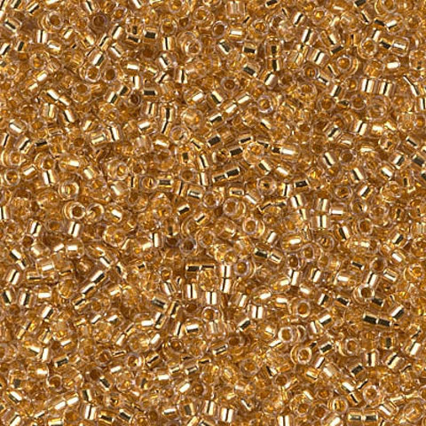 (DB0033) DELICA 11-0 24KT GOLD LINED CRYSTAL (5 GMS) DELICA 11/0 24KT GOLD LINED CRYSTAL