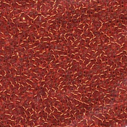DB0043 Miyuki Delica 11/0 Silver Lined Red (5 GMS) Miyuki Delica 11/0 Silver Lined Red (DB-43)