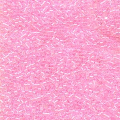 DB0055 Miyuki Delica 11/0 Lined Pale Pink AB  (5 GMS) Miyuki Delica 11/0 Lined Pale Pink AB (DB-55)