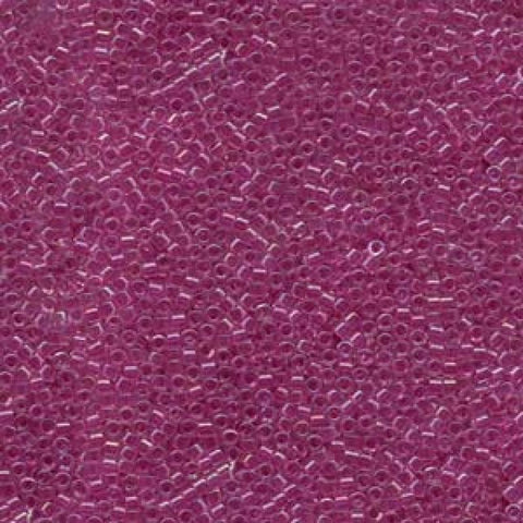 (DB0074) MIYUKI DELICA 11/0 LINED LT. FUCHSIA AB (5 GMS) (DB0074) MIYUKI DELICA 11/0 LINED LT. FUCHSIA AB (5 GMS)