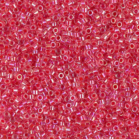 DB0075 Miyuki Delica 11/0 Lined Dark Rose AB (5g) DELICA 11/0 LINED DARK ROSE AB