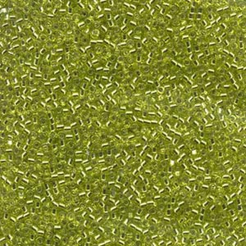 DB0147 Miyuki Delica 11/0 Silver Lined Chatreuse DELICA 11/0 SILVER LINED CHARTREUSE