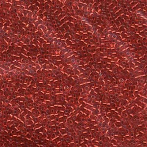 (DB0602) Miyuki Delica 11/0 Silver Lined Red Dyed (5 GMS) (DB0602) Miyuki Delica 11/0 Silver Lined Red Dyed (5 GMS)