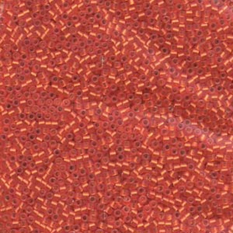 (DB0682) Miyuki Delica 11/0 Silver lined Orange Half Matted Dyed (5 GMS) Miyuki Delica 11/0 Silver lined Orange Half Matted Dyed (DB-682)