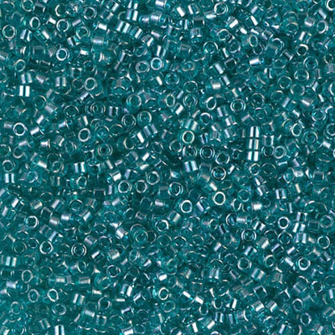 (DB1228) MIYUKI DELICA 11/0 TRANSPARENT CARIBBEAN TEAL LUSTER (5 GMS) (DB1228) MIYUKI DELICA 11/0 TRANSPARENT CARIBBEAN TEAL LUSTER (5 GMS)