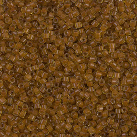 (DB1391) MIYUKI DELICA 11/0 MUSTARD LINED AMBER (5 GMS) (DB1391) MIYUKI DELICA 11/0 MUSTARD LINED AMBER (5 GMS)