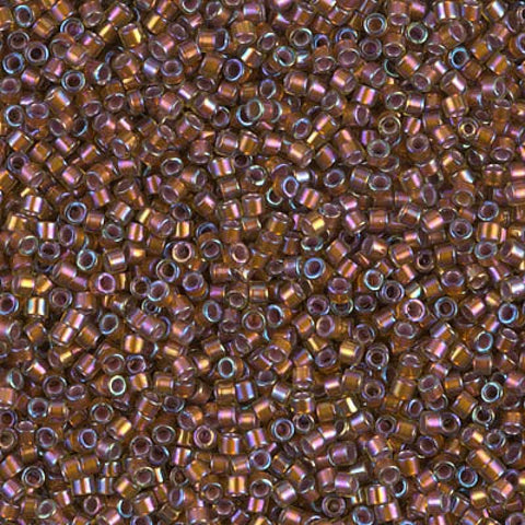 (DB1692) MIYUKI DELICA 11/0 SILVERLINED GLAZED DARK HONEY AB (5 GMS) (DB1692) MIYUKI DELICA 11/0 SILVERLINED GLAZED DARK HONEY AB (5 GMS)