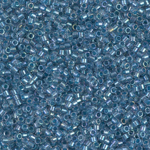 (DB1762) DELICA 11/0 SPARKLING SKY BLUE LINED CRYSTAL AB (5 GMS) (DB1762) DELICA 11/0 SPARKLING SKY BLUE LINED CRYSTAL AB (5 GMS)