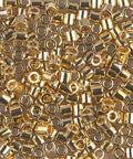(DBL0034) MIYUKI DELICA 8/0 24KT GOLD LIGHT PLATED (5 GMS) (DBL0034) MIYUKI DELICA 8/0 24KT GOLD LIGHT PLATED (5 GMS)
