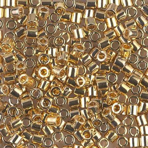 (DBL0034) MIYUKI DELICA 8/0 24KT GOLD LIGHT PLATED (5 GMS) (DBL0034) MIYUKI DELICA 8/0 24KT GOLD LIGHT PLATED (5 GMS)