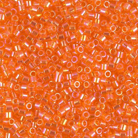 (DBM0151) MIYUKI DELICA 10/0 TRANSPARENT TANGERINE AB (5 GMS) (DBM0151) MIYUKI DELICA 10/0 TRANSPARENT TANGERINE AB (5 GMS)