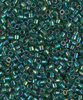 (DBM0175) MIYUKI DELICA 10/0 TRANSPARENT EMERALD AB (5 GMS) (DBM0175) MIYUKI DELICA 10/0 TRANSPARENT EMERALD AB (5 GMS)