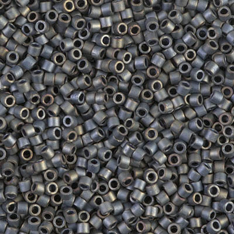 (DBM0307) MIYUKI DELICA 10/0 METALLIC SILVER GREY MATTED (5 GMS) DELICA 10/0 METALLIC SILVER GREY MATTED