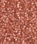 (DBM0622) MIYUKI DELICA 10-0 SILVER LINED PEACH ALABASTER DYED (5 GMS) DELICA 10/0 SILVER LINED PEACH ALABASTER DYED