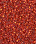 (DBM0683) MIYUKI DELICA 10-0 SILVER LINED DARK RUBY HALF MATTED DYED (5 GMS) DELICA 10/0 SILVER LINED DARK RUBY HALF MATTED DYED