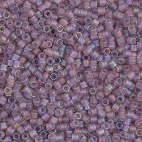 (DBM0857) MIYUKI DELICA 10/0 MATTED TRANSP LILAC AB (5 GMS) (DBM0857) MIYUKI DELICA 10/0 MATTED TRANSP LILAC AB (5 GMS)