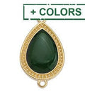 Drop motif with grains 27mm with 2 rings 26.8MM (2 PCS) Drop motif with grains 27mm with 2 rings 16.1 x 26.8MM