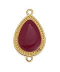 (GQ6436A) FUCHSIA Drop motif with grains 27mm with 2 rings 26.8MM (2 PCS) Drop motif with grains 27mm with 2 rings 16.1 x 26.8MM
