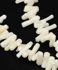 WHITE Dyed Imitation Sea Bamboo Coral Chips, 4~18mm Dyed Imitation Sea Bamboo Coral Chips, 4~18mm