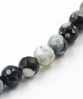 Dyed Natural Fire Agate Faceted Round Bead Strands, Black 6MM Dyed Natural Fire Agate Faceted Round Bead Strands, Black Size: about 6mm 