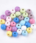 Dyed Natural Wood Beads, Round, Mixed 10mm Dyed Natural Wood Beads, Round, Mixed 10mm