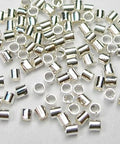 Economy Brass Crimp beads 1,5mm Silver Brass crimp beads