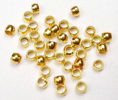 GOLD Economy Brass Crimp Beads 2x1.2mm Economy Brass Crimp Beads 2x1.2mm