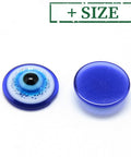 (EE4430-X) Glitter Resin Evil Eye Half round (+/- 50 pieces) Glitter Powder Resin Evil Eye Cabochons,