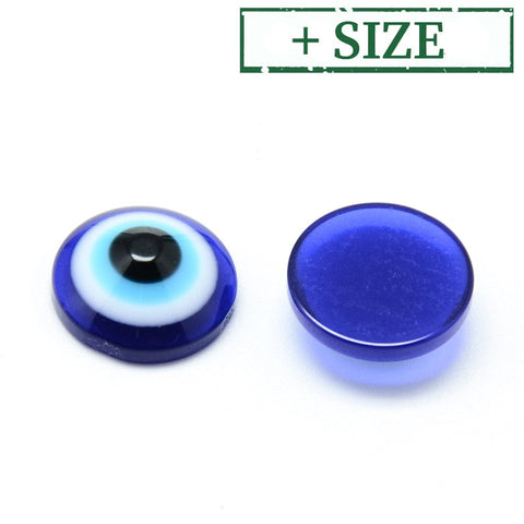 (EE4431-X) Resin Evil Eye Cabochon (+/- 50 pieces) Resin Evil Eye Cabochons, 