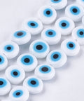 (EE7263-08) Handmade Evil Eye, Flat Round, Creamy White 6mm (10 PCS) (EE7263-08) Handmade Evil Eye, Flat Round, Creamy White 6mm (10 PCS)