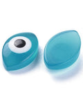 (EE8227-01) Resin Enamel Cabochons, Evil Eye, Light Blue  9.5x14.5mm (5 PCS) (EE8227-01) Resin Enamel Cabochons, Evil Eye, Light Blue  9.5x14.5mm (5 PCS)