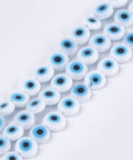 (EG7267-08) Evil Eye Flat Round, Creamy White 6mm  (30 PCS) (EG7267-08) Evil Eye Flat Round, Creamy White 6mm  (30 PCS)