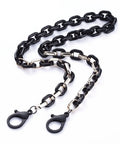 (EG7282-02) Personalized Acrylic & CCB Plastic Cable Chain Eyeglasses Chains, Black (68.5cm) (EG7282-02) Personalized Acrylic & CCB Plastic Cable Chain Eyeglasses Chains, Black (68.5cm)